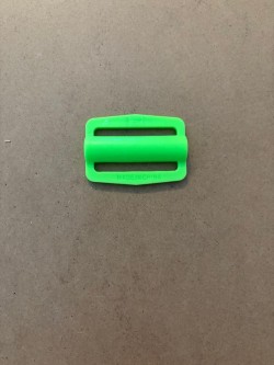 New! Professional POM Grade Slider "No Teeth / Raised center bar!" Purchasing per piece! "Neon GREEN" - Product Image