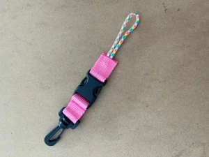 New! Quick Release Assembly Clip with 2 3/4" inch Loop on one end "PINK Webbing"
