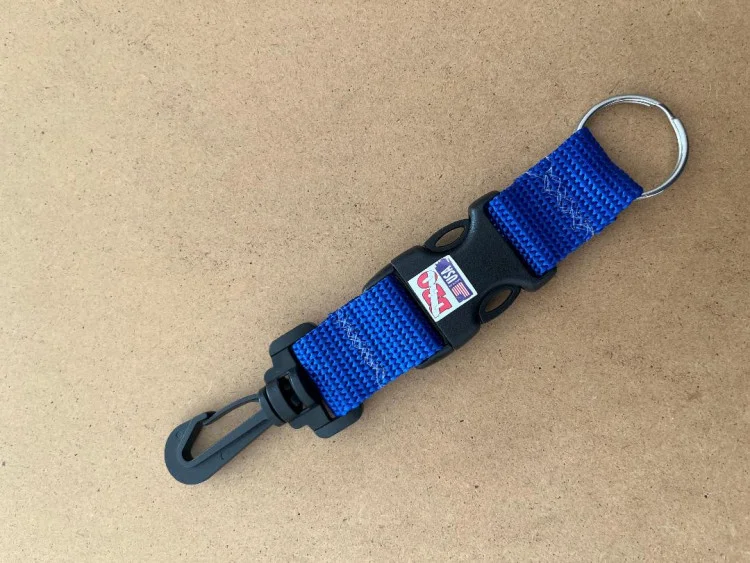 NewQuickReleaseAssemblyClipwithSplitRingononeendBLUEWebbing