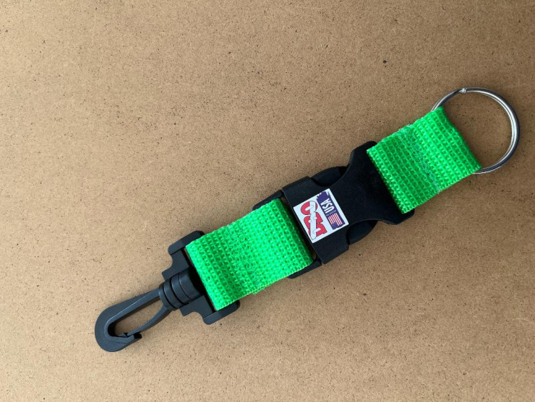 NewQuickReleaseAssemblyClipwithSplitRingononeendNitroxGREENWebbing