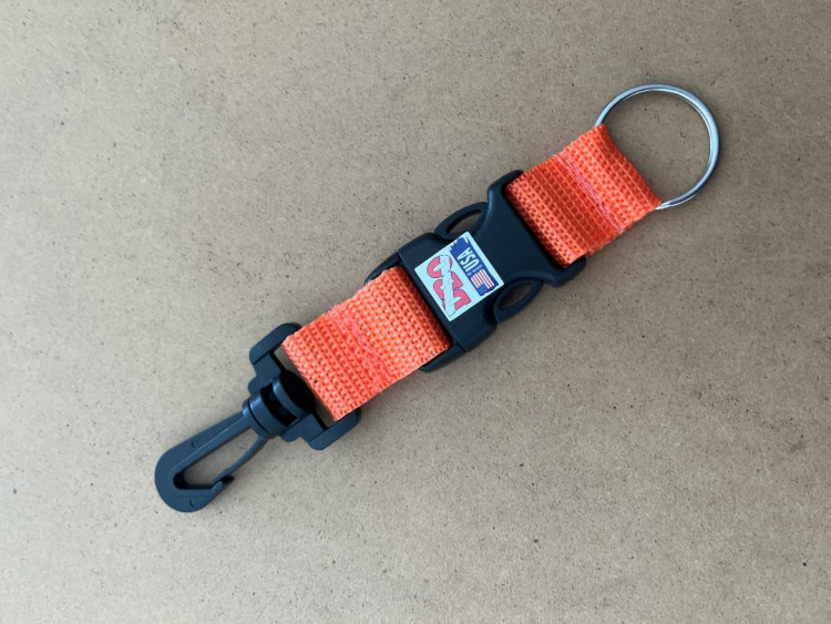 NewQuickReleaseAssemblyClipwithSplitRingononeendORANGEWebbing