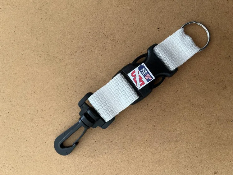 NewQuickReleaseAssemblyClipwithSplitRingononeendWHITEWebbing