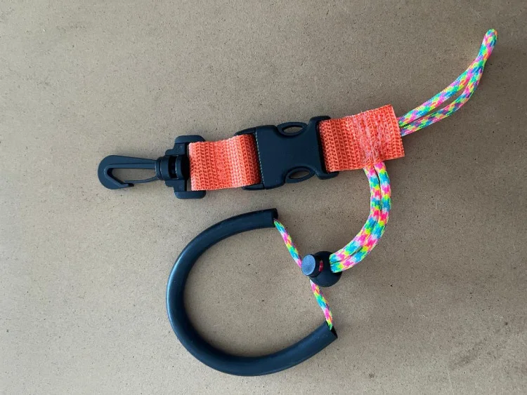 NewQuickReleaseAssemblyClipwithWristStrapononeendSafetyOrangeWebbing