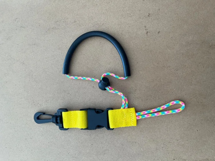 NewQuickReleaseAssemblyClipwithWristStrapononeendYellowWebbing