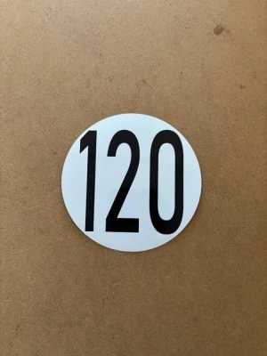 New! Round MOD 120 Sticker for cylinder Bottom Marking! 