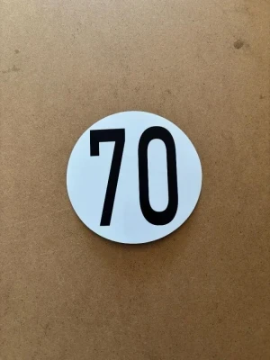 New! Round MOD 70 Sticker for cylinder Bottom Marking! 