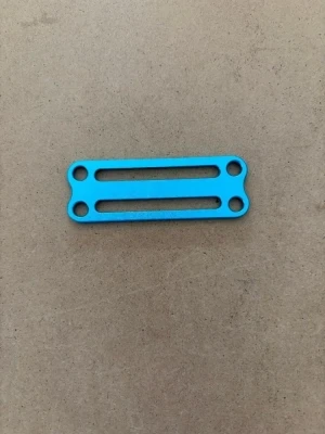 New Material and color! SideMount / Canister Tri-Glide No Teeth "Ocean Blue Anodized Aluminum" 2 Piece Pack - Product Image