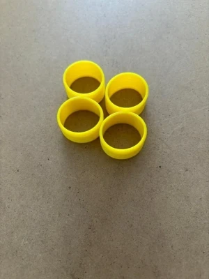Silicone Gripper Bands 4 Pack "Bright Safety Yellow Color"  - Product Image