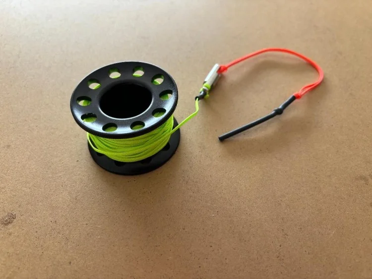 NewSizeColorMini66ftAnodizedBLACKAluminumWFLATHighVizNeonGREENLINESSLineSwivel