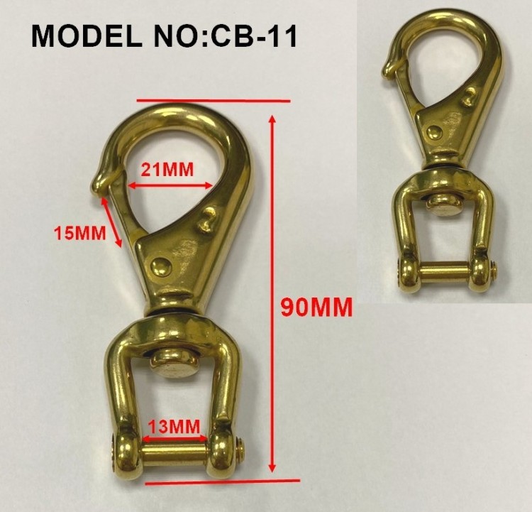 NewSwivelBoatSnapBRASS2wShackleclip