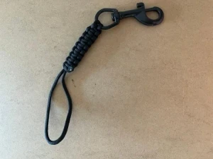 Back in Stock! Underwater Lanyard w/ Black Swivel Bolt Snap "Color: Black"  - Product Image