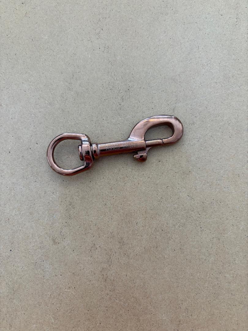New and Limited! 3/4" Inch / 90mm Iridescent Coated Stainless Swivel Bolt Snap "Rose Gold Body!" - Product Image