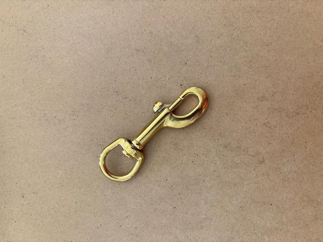New and Limited! 3/4" Inch / 90mm Iridescent Coated Stainless Swivel Bolt Snap "Yellow Gold Body!" - Product Image