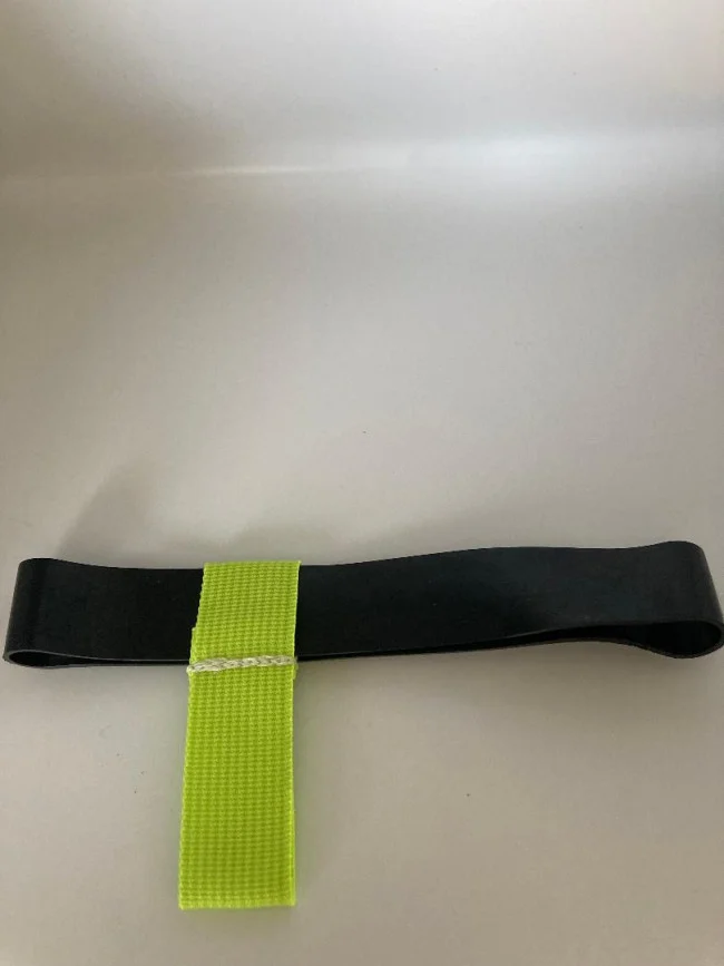 EPDMHoseRetainerwYellowWebbingLoopSMALLSize