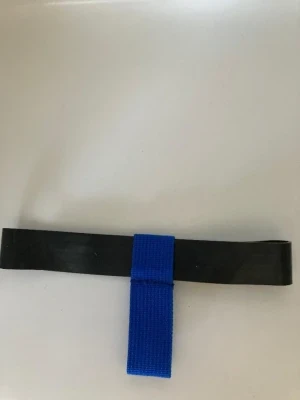 EPDM Hose Retainer w/OCEAN BLUE Webbing Loop "SMALL Size"  - Product Image