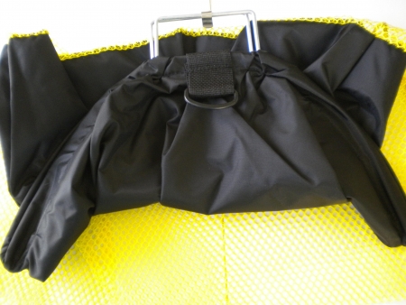 NylonCatchBagBlackYellow2wD-ringLargeSize