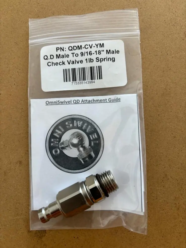 OmniSwivelQDMaleto916-18Male1lbCheckValve