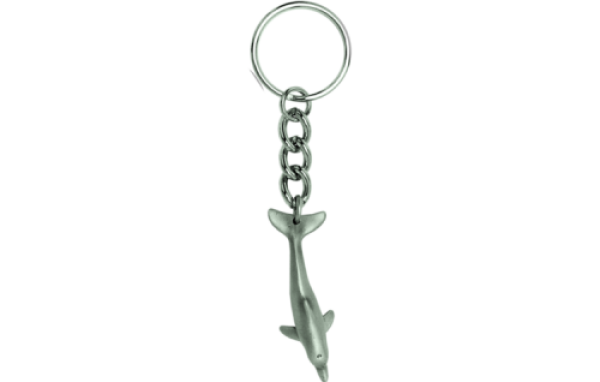 PewterDolphinKeychain
