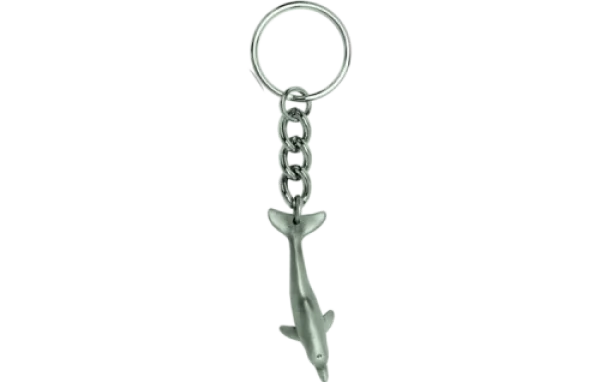 PewterDolphinKeychain