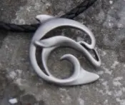 Pewter Dolphin Necklace - Product Image