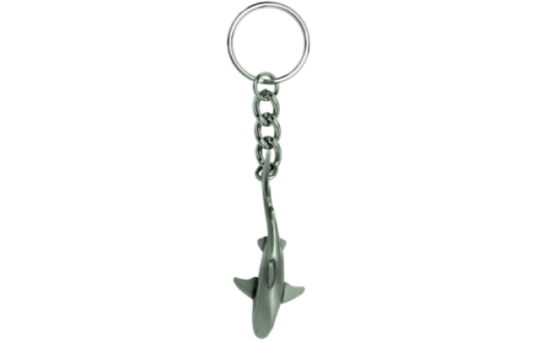 PewterReefSharkKeychain