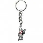 Pewter Tank w/Dive Flag & Eel Wrapped Keychain - Product Image