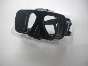 H20 Alpha 2 Dive Mask includes Mask Box "Yellow Frame! Black Skirt" "Accepts Lenses" - Product Image