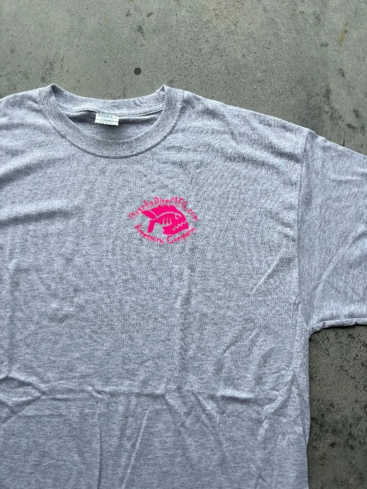 PiranhaDiveComfortableWearingT-ShirtsHotPinkLogoGreySportColor--SizeX-Large1ONLY