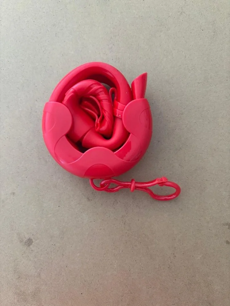 NewColorPiranhaDiveFoldablePocketSnorkelwCaseHolderinFireEngineRED