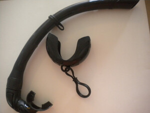 Piranha Dive's Black Foldable Pocket Snorkel w/ Case Holder - Product Image