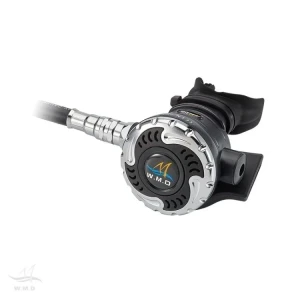 Piranha Explorer NON-Adjustable Octo "WMD" Extreme Diving 2nd Stage  "Silver-Black / Face-Plate" 