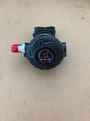 Piranha Explorer NON-Adjustable Rightside Hose Outlet Octo "WMD" Extreme Diving 2nd Stage  "All Black Face-Plate"  - Product Image