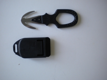 PiranhaHammerheadDualBladeLineCutterBLACKWShealth