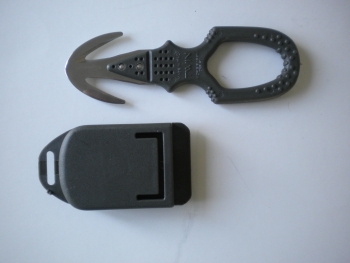 PiranhaHammerheadDualBladeLineCutterGreyWShealth