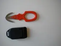 Piranha Hammerhead Dual Blade Line Cutter "Sunburst ORANGE"  W/ Shealth