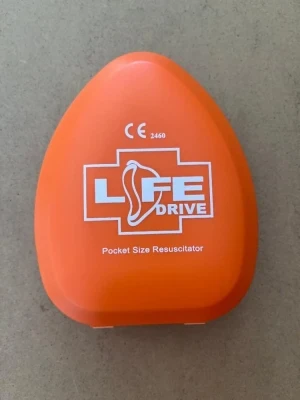 New Color! Pocket CPR Emergency Mask "ORANGE Body" - Product Image