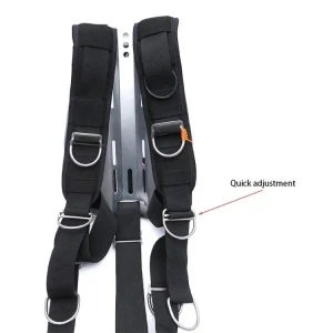 Quick adjust Harness Webbing Slider "Stainless Steel" - Product Image