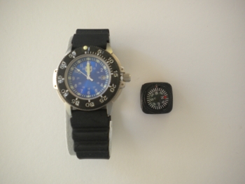 RAMStainlessCaseBLUEInnerFaceDiveWatchwithCompass.....OneLeft
