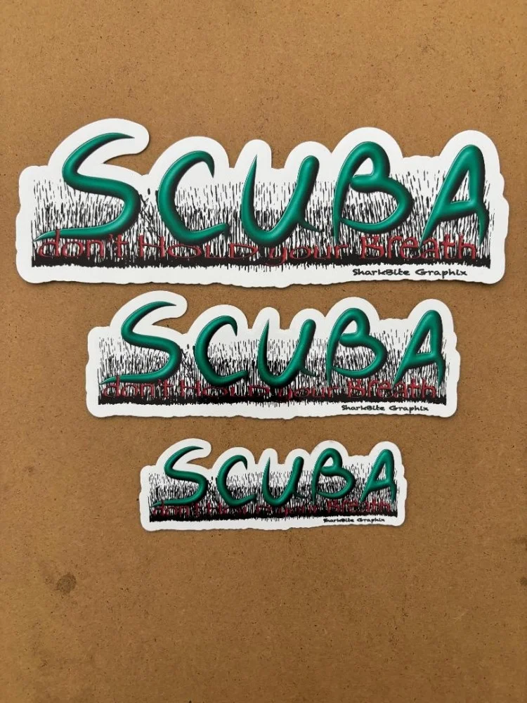 ScubaDontHoldYourBreath3piecestickerset