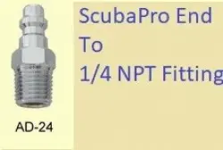 ScubaPro Bc End to 1/4" NPT Thread End - Product Image