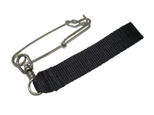 Shark Clip w/ Swivel & 1 inch BLACK Webbing - Product Image
