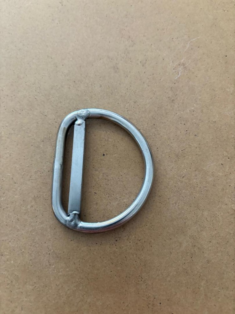Sliding Stainless Steel 2" inch D-Ring with Square Bar 