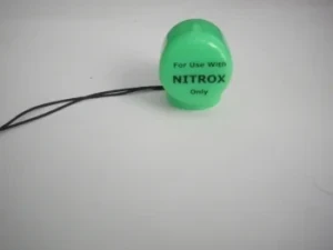 Soft Valve Cap vinyl  "GREEN" W/ Nitrox only printing - Product Image