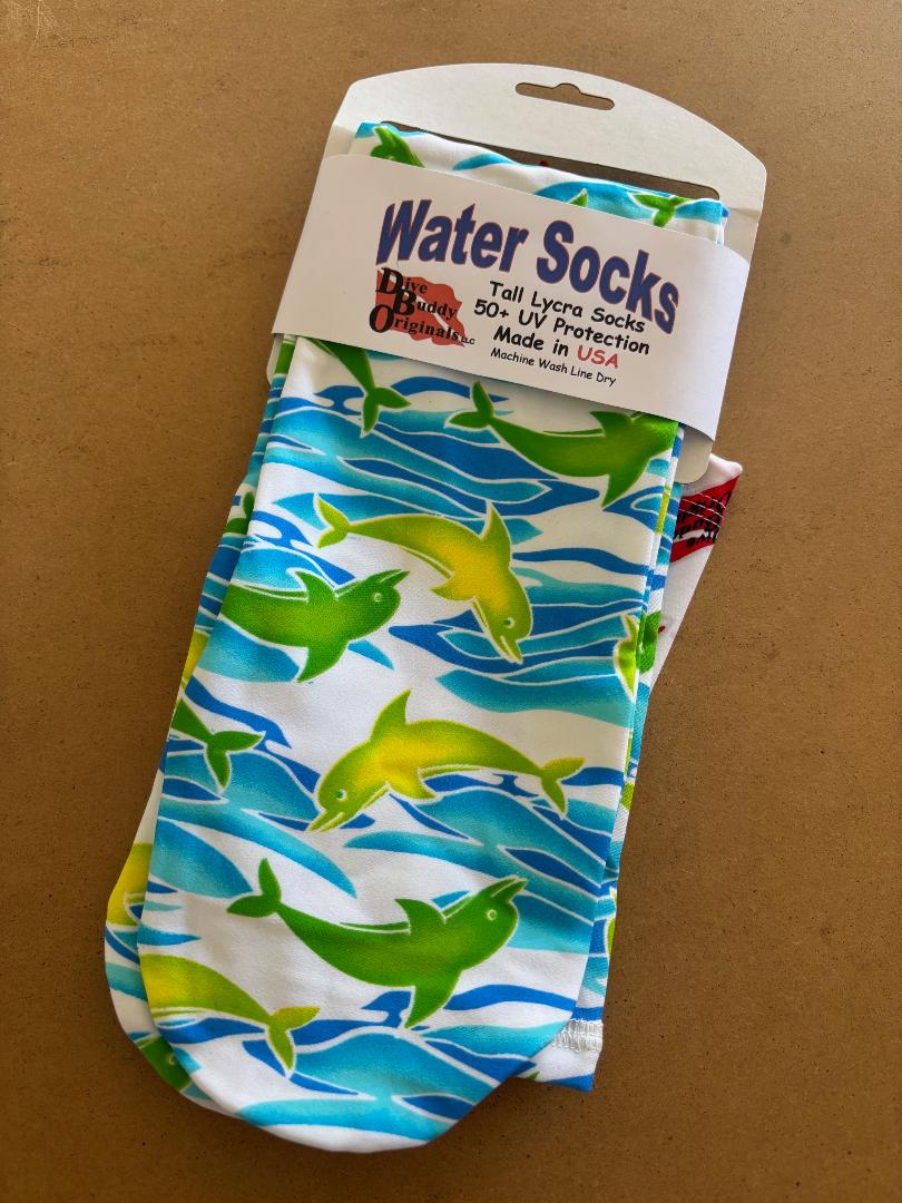 Spandex Tubular Watersocks " Dolphin Design" - Product Image