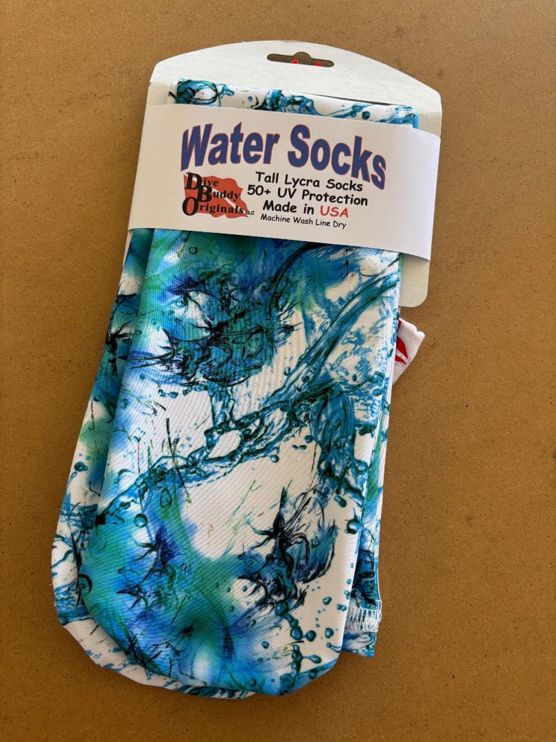 Spandex Tubular Watersocks " White Water Design" - Product Image
