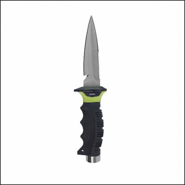 SpearTip420SSKnifeYellowHandleAccents
