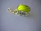  66ft Stainless Steel Finger Spool w/ Neon Yellow Line &amp; 4" Brass Clip!