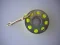  66ft Stainless Steel Finger Spool w/ Neon Yellow Line &amp; 4" Brass Clip!