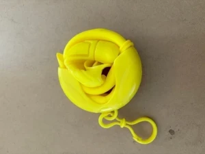 Special Color! Piranha Dive Foldable Pocket Snorkel w/ Case Holder in Limited Color High Vis Yellow - Product Image