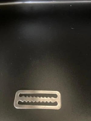 Slide w/"Teeth" 2" SS / Heavy Duty Type / Flat Center Bar - Product Image